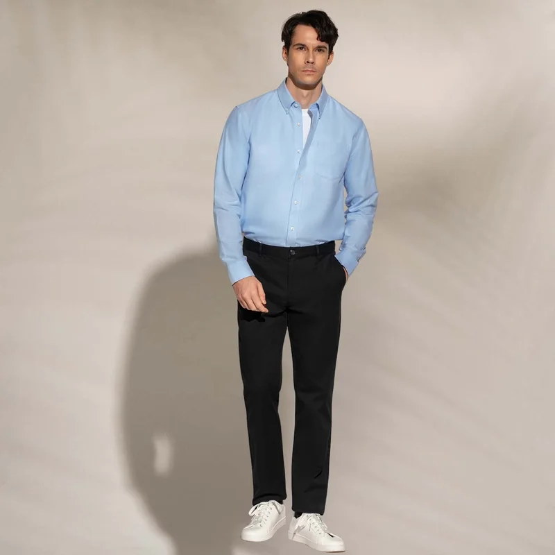 GIORDANO Men’s Slim Taper Stretch Cotton Khaki Pants